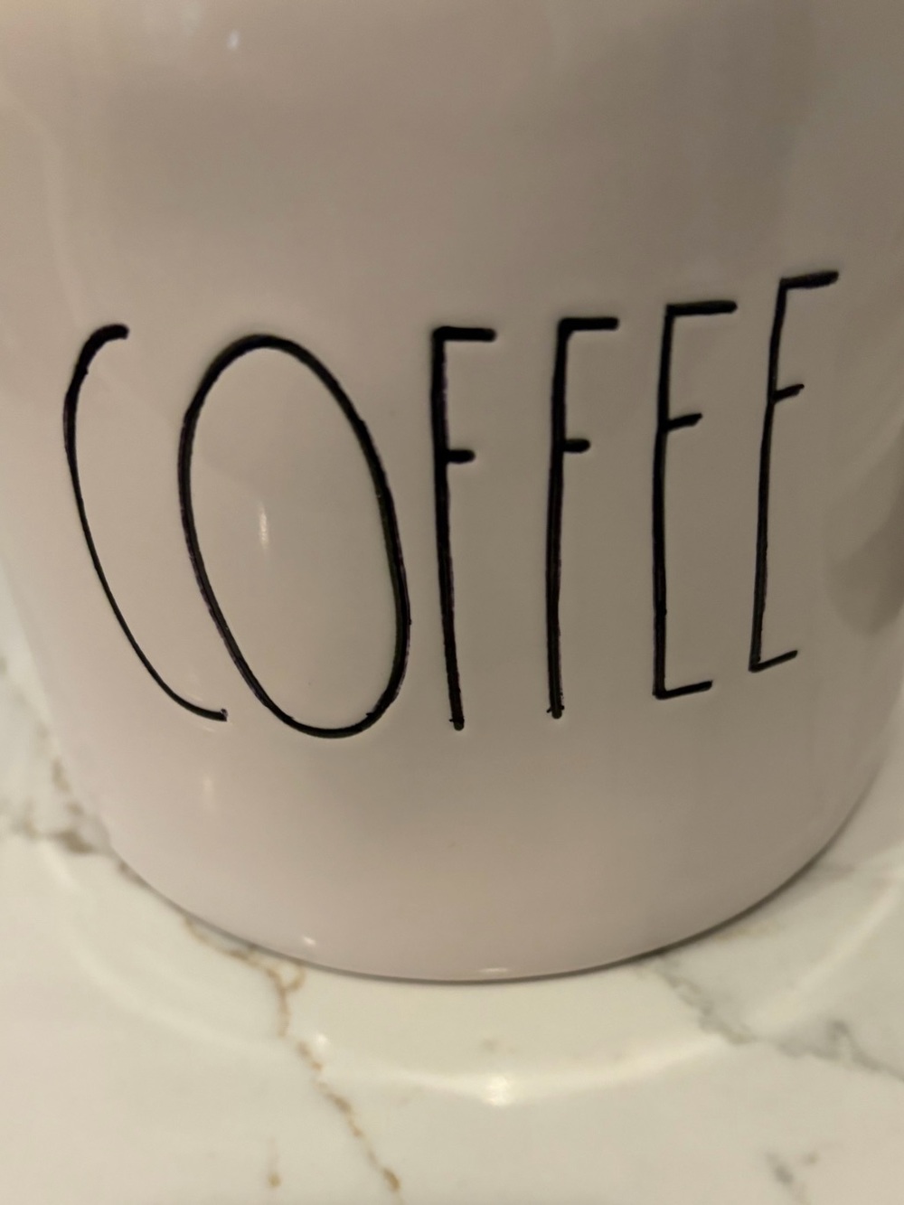 Rae Dunn Large Cream Ceramic COFFEE Canister with Black Lettering - Picture 3 of 14